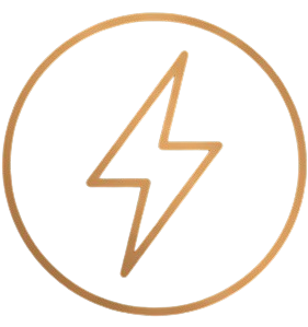 Lightning bolt circle icon