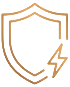 Shield lightning icon